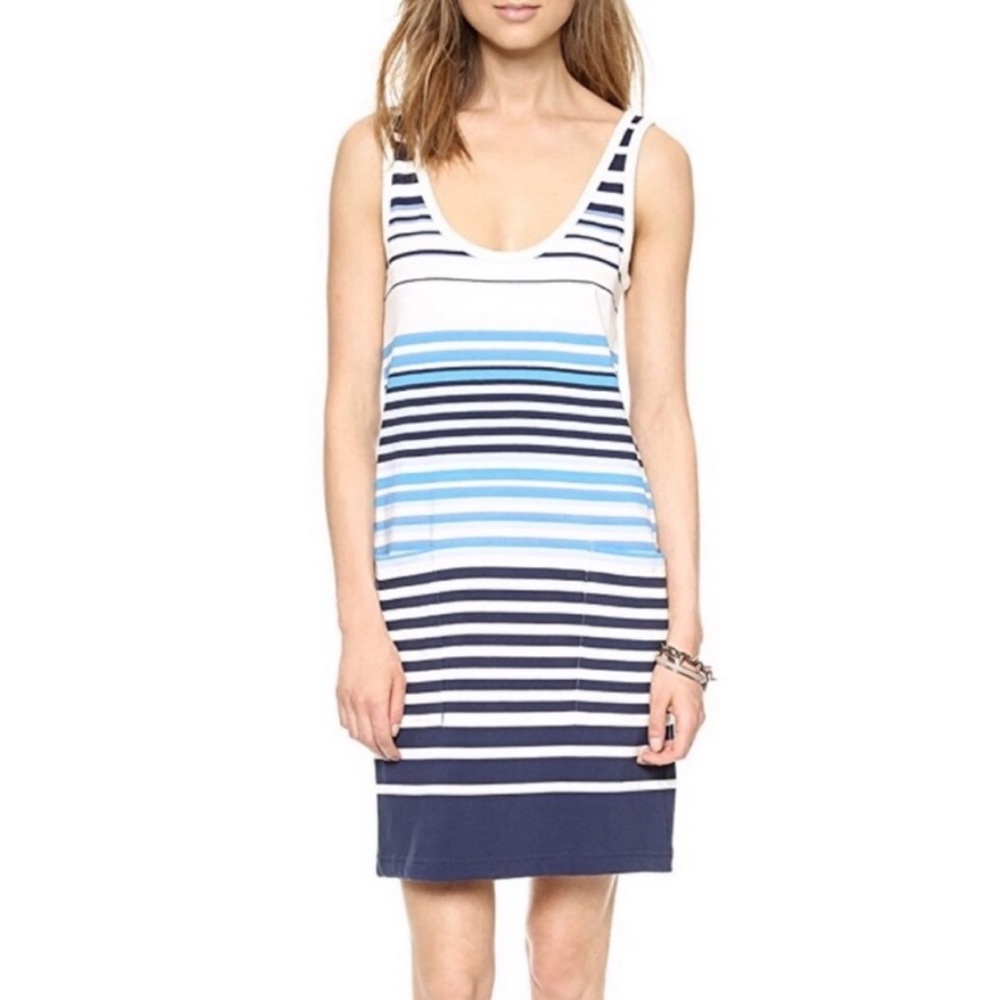 Marc by Marc Jacobs Striped Jersey Tank Dress Blue Antique White Multi